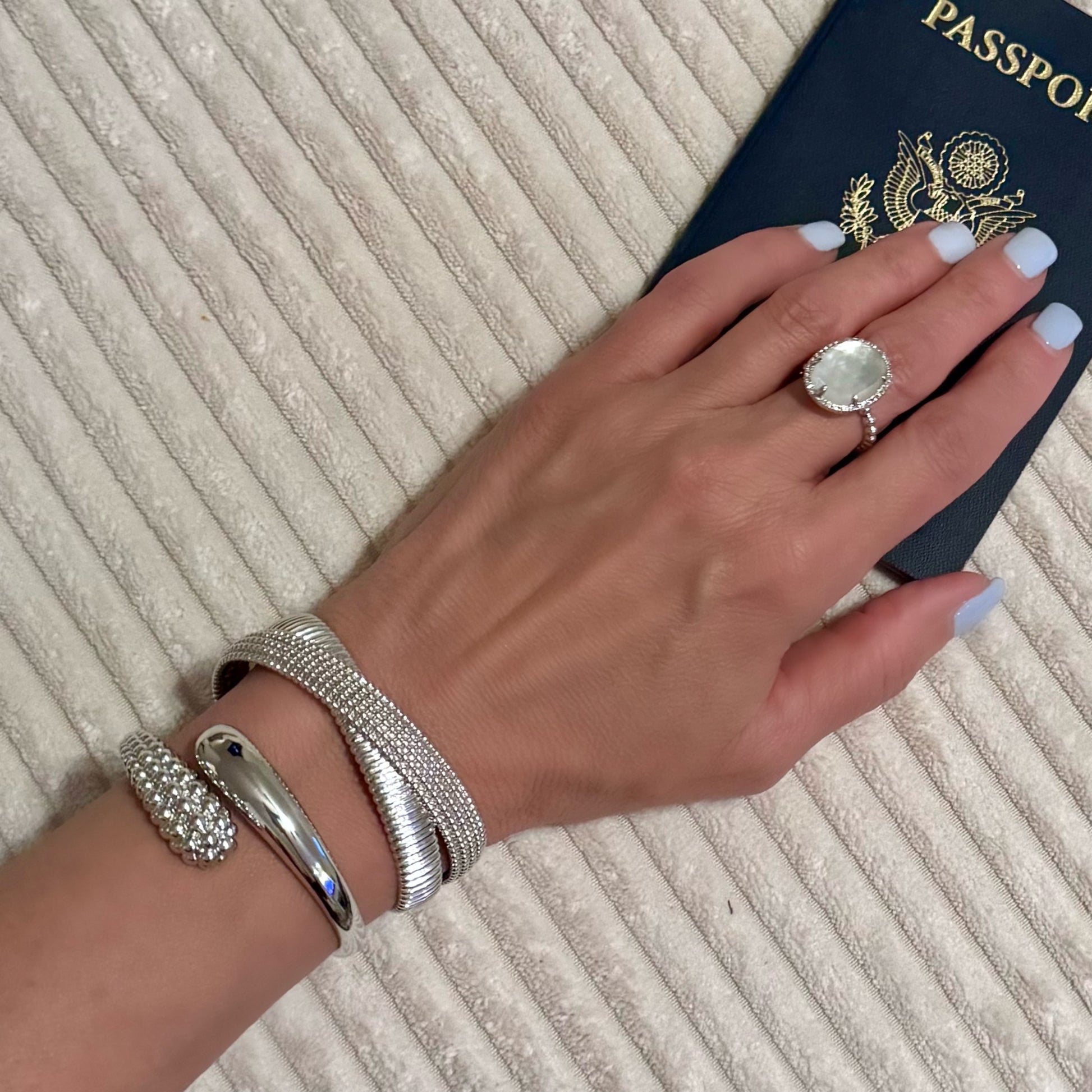 Silver Bypass Bracelet